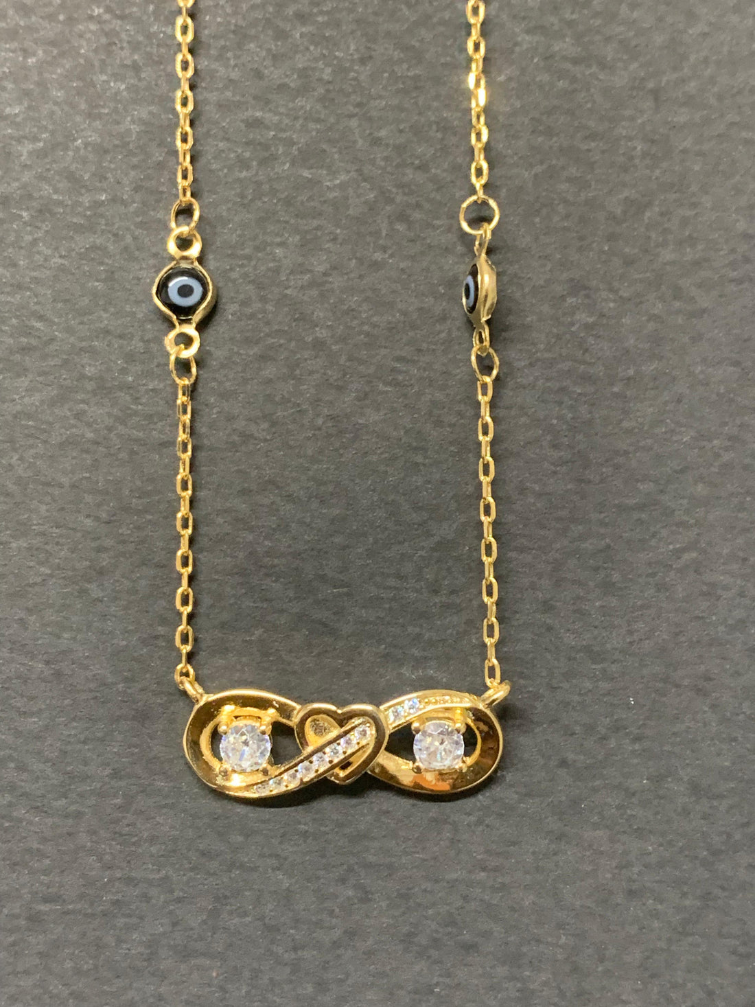 DIAMOND TANMANIYA WITH EVIL EYE CHAIN